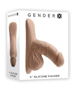 Gender X Silicone Packer Dildo 4in - Caramel