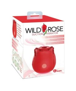 Wild Rose Classic Rechargeable Silicone Clitoral Stimulator with Suction - Red
