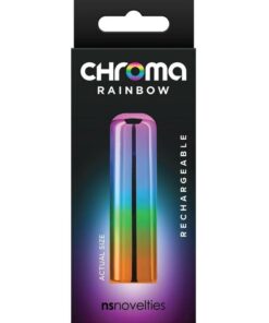 Chroma Rainbow Rechargeable Vibrator - Small - Multicolor