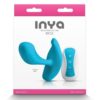Inya Eros Rechargeable Silicone Vibrating Stimulator with Remote Control - Blue
