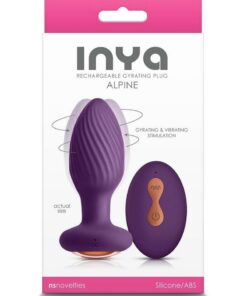 Inya Alpine Rechargeable Silicone Anal Plug with Remote Control - Purple