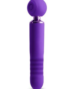 Revel Fae Rechargeable Silicone Vibrator with Clitoral Stimulator - Purple