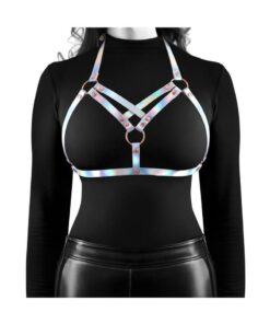 Cosmo Harness Vamp Chest Harness - Large/XLarge - Rainbow