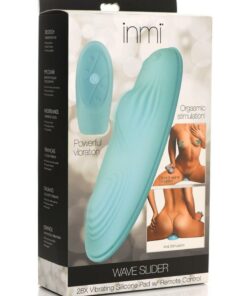 Inmi Wave Slider 28X Vibrating Silicone Pad with Remote Control - Blue