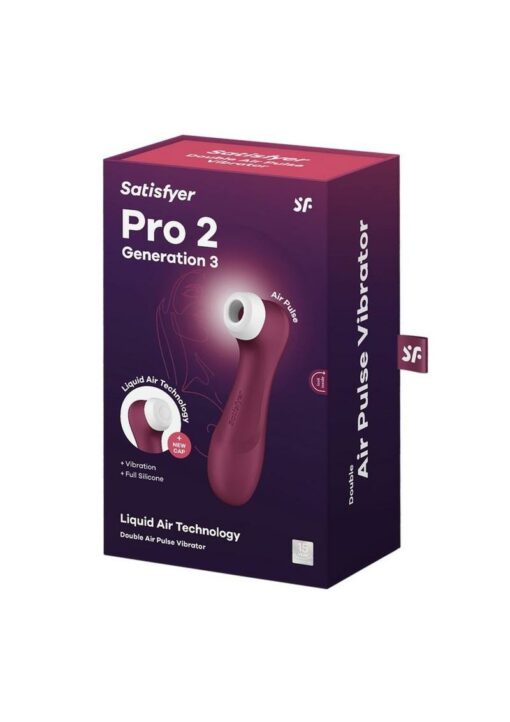 Satisfyer Pro 2 Generation 3 Silicone Clitoral Stimulator - Red