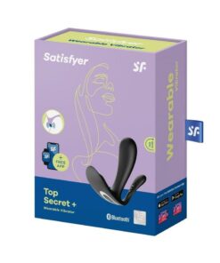 Satisfyer Top Secret+ Connect App Rechargeable Silicone Wearable Vibrator - Black