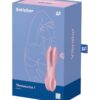 Satisfyer Threesome 1 Rechargeable Silicone Vibrator - Pink