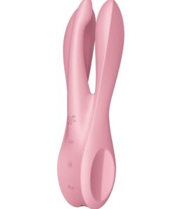 Satisfyer Threesome 1 Rechargeable Silicone Vibrator - Pink