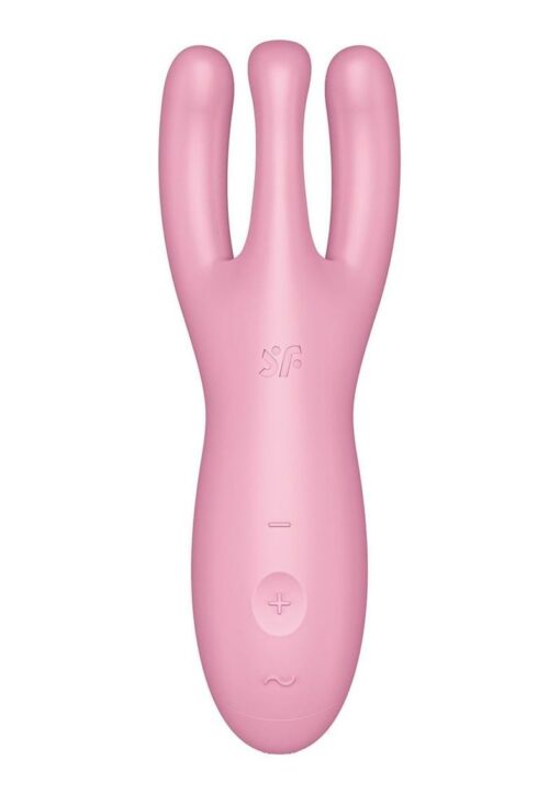 Satisfyer Threesome 4 Rechargeable Silicone Vibrator - Pink