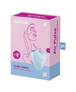 Satisfyer Cutie Heart Rechargeable Silicone Clitoral Stimulator - Blue
