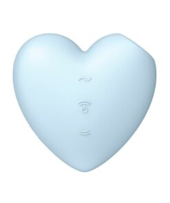 Satisfyer Cutie Heart Rechargeable Silicone Clitoral Stimulator - Blue