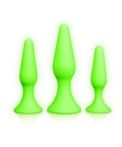 Ouch! Butt Plug Set Glow in the Dark - Green