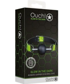 Ouch! Solid Ball Gag Glow in the Dark - Green