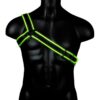Ouch! Gladiator Harness Glow in the Dark - Small/Medium - Green