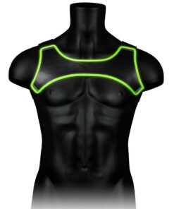 Ouch! Neoprene Harness Glow in the Dark - Large/XLarge - Green