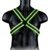 Ouch! Cross Harness Glow in the Dark - Large/XLarge - Green