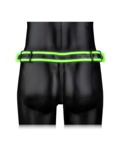Ouch! Buckle Jock Strap Metal Glow in the Dark - Small/Medium - Green