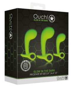 Ouch! Prostate Kit Glow in the Dark (3pc) - Green