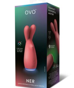 OVO Ner Clitoral Silicone Rechargeable Vibrator - Red/Orange