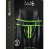 Ouch! Striped Jock Strap Glow in the Dark - Small/Medium - Green