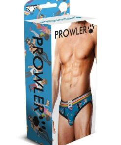 Prowler Spring/Summer 2023 Pixel Art Gay Pride Collection Brief - Large - Blue/Multicolor