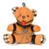 Master Series Gagged Teddy Bear Keychain - Burnt Orange