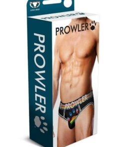 Prowler Black Oversized Paw Open Brief - Small - Black/Rainbow
