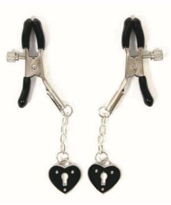 Sexy AF Nipple Clamps Hearts - Black