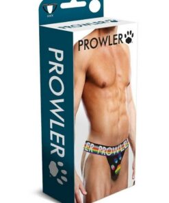 Prowler Black Oversized Paw Jock - Medium - Black/Rainbow