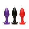Master Series Kink Inferno Drip Candles - Black/Purple/Red