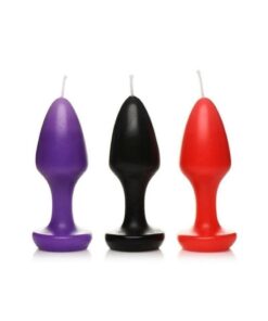 Master Series Kink Inferno Drip Candles - Black/Purple/Red