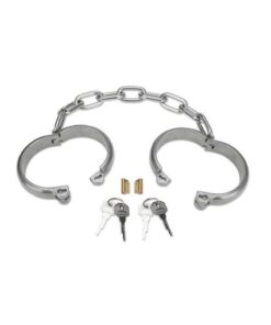 Prowler Red Heavy Duty Metal Handcuffs - Stainless Steel