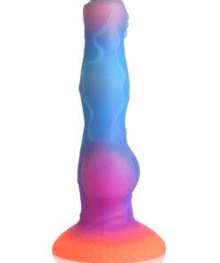Creature Cocks Space Cock Glow in The Dark Silicone Alien Dildo - Orange/Purple/Blue