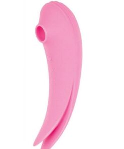 Mystique Suction Vibrating Rechargeable Silicone Massager - Pink