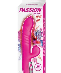 Passion Teaser Heat Up Rechargeable Silicone Rabbit Vibrator - Pink