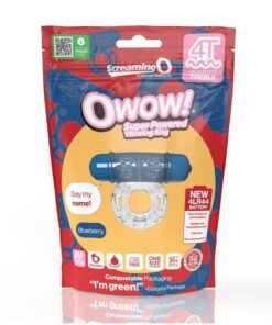 Screaming O 4T O Wow Vibrating Ring - Blueberry
