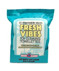 Rock Candy Fresh Vibes Toy Cleaning Wipes Travel Pack (20 Count)
