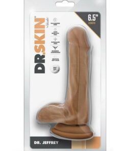 Dr. Skin Dr. Jeffrey Dildo with Balls and Suction Cup 6.5in - Caramel