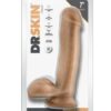 Dr. Skin Mr. Mark Dildo with Balls and Suction Cup 7in - Caramel