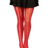 Leg Avenue Harlequin Net Tights - O/S - Red