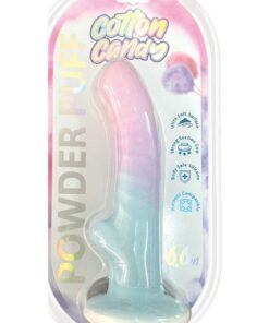 Cotton Candy Powder Puff Mini Dildo - Multi-Color