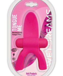 Tongue Me Extreme Silicone Tongue Vibrator with Mouth Guard - Pink