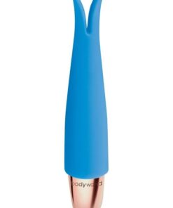 Bodywand Mini Vibes Flit Rechargeable Silicone Clitoral Stimulator- Blue