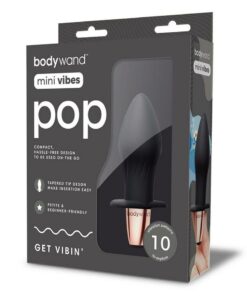 Bodywand Mini Vibes Pop Rechargeable Silicone Clitoral Stimulator- Black