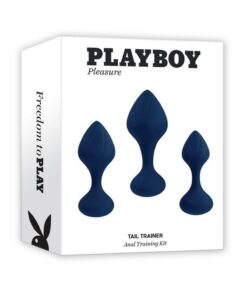 Playboy Tall Trainer Silicone Anal Kit (3 Piece) - Navy