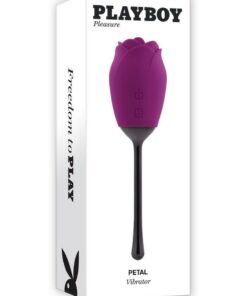 Playboy Petal Rechargeable Silicone Clitoral Stimulator - Purple