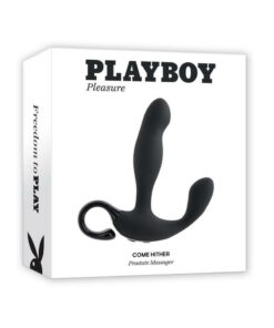 Playboy Come Hither Rechargeable Silicone Vibrating Prostate Massager - Black