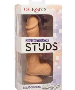 Silicone Studs Dual Density with Suction Cup Base 5in - Vanilla