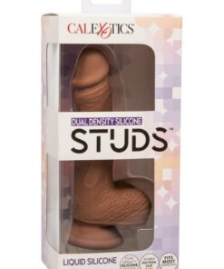 Silicone Studs Dual Density with Suction Cup Base 5in - Chocolate