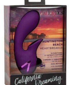 California Dreaming Huntington Beach Heartbreaker Rechargeable Silicone Stimulator - Purple